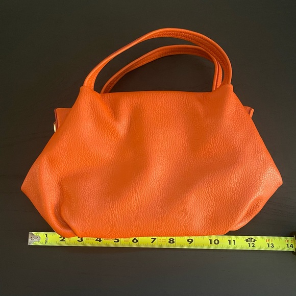 🧡 EUC orange Claudia Firenze convertible satchel/shoulder bag - Picture 13 of 16